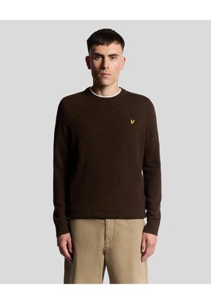 CREW NECK - Džemper - bottle brown marl