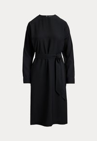 BELTED SATIN DRESS - Dienas kleita - polo black