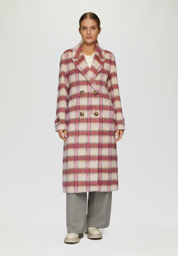 MODISCHER MIT KARO-MUSTER - Klassischer Mantel - beige