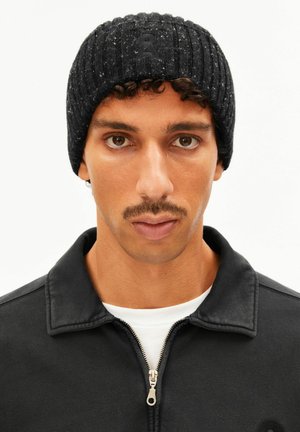 ARMEDANGELS, TWEED UNISEX - Beanie - black tweed