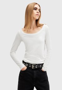 AllSaints RINA SCOOP NECK - Maglietta a manica lunga - white