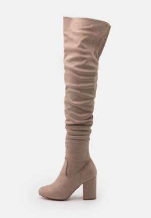 Laarzen met hoge hak - taupe