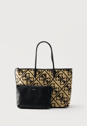Guess, KIRSTEN LARGE 2 IN 1 TOTE - Cabas - natural/black