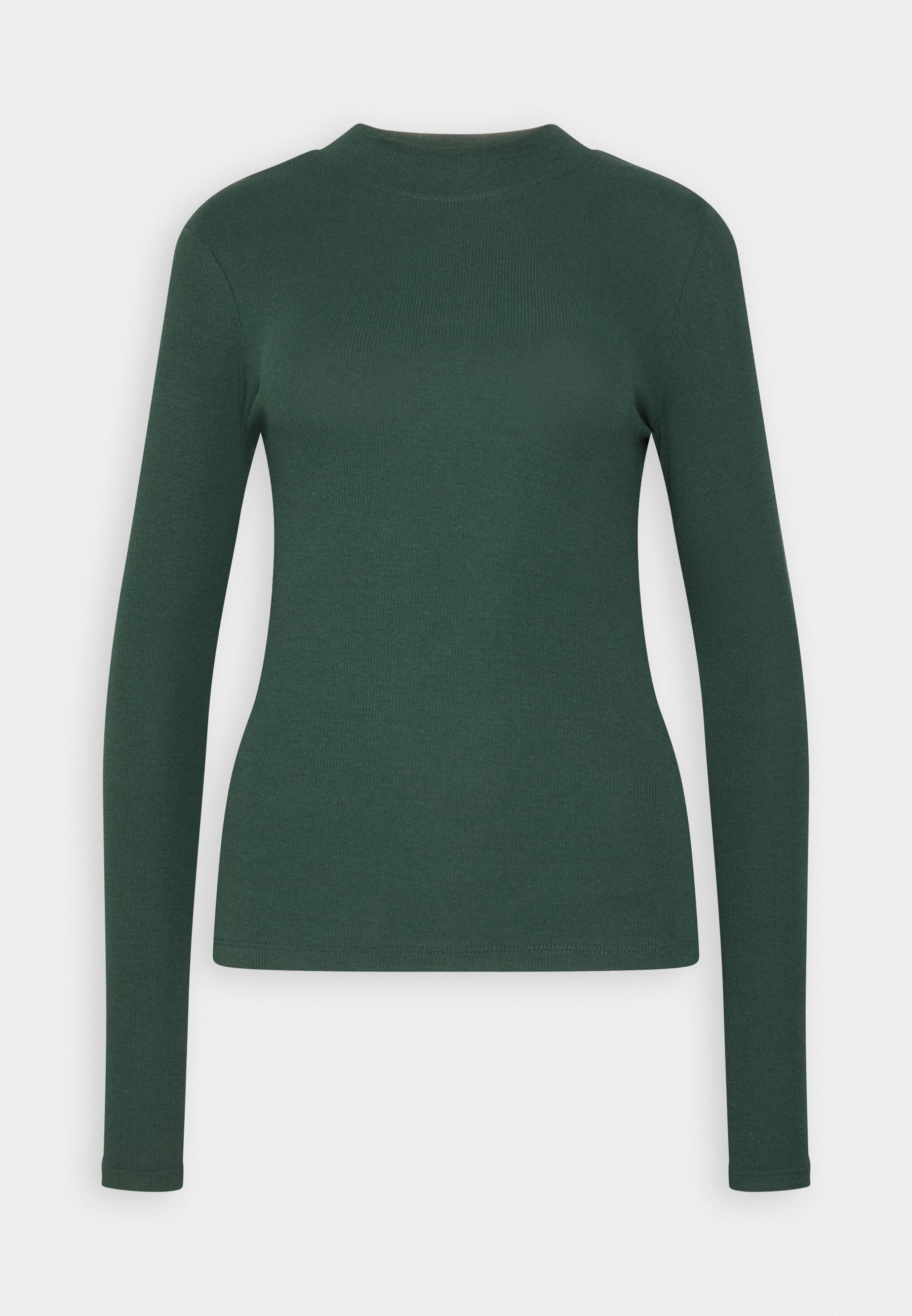 Weekday Close Fitted Mock Neck Long Sleeve Long Sleeved Top dark, Women's, Size: Small, Green