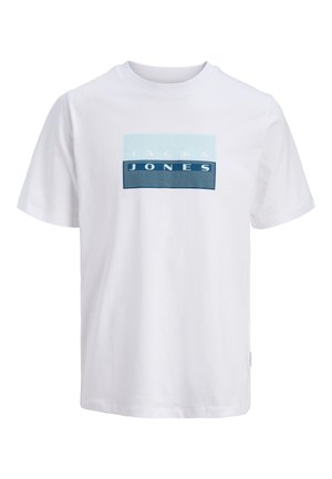 Jack & Jones Junior, JCOFUSION DOTS PRINT TEE SS CN SN JNR - Tričko s potlačou - bright white