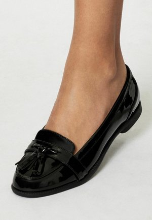 WIDE FIT - FLAT TASSEL LOAFERS - Instappers - black