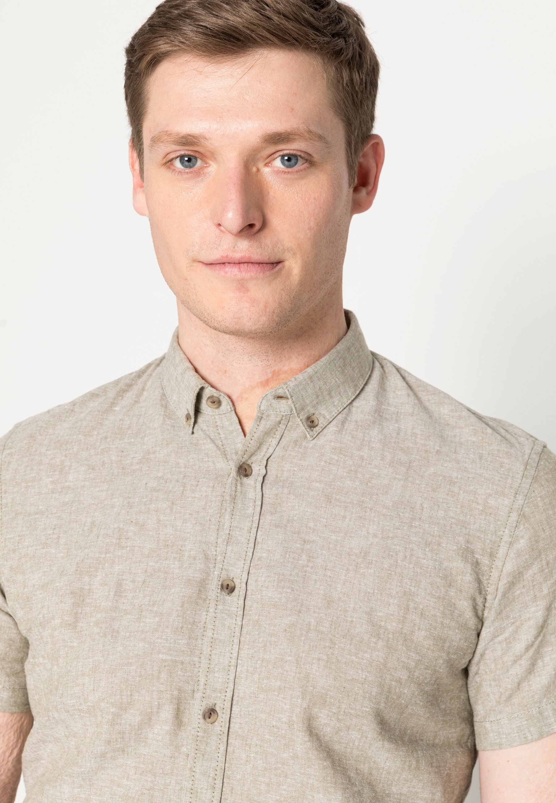 TOM TAILOR DENIM Shirt - olive chambray 