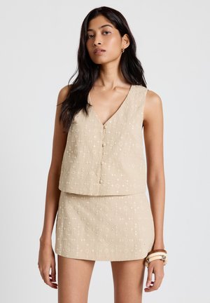 Calliope GIACCA TINTA UNITA - Weste - sabbia