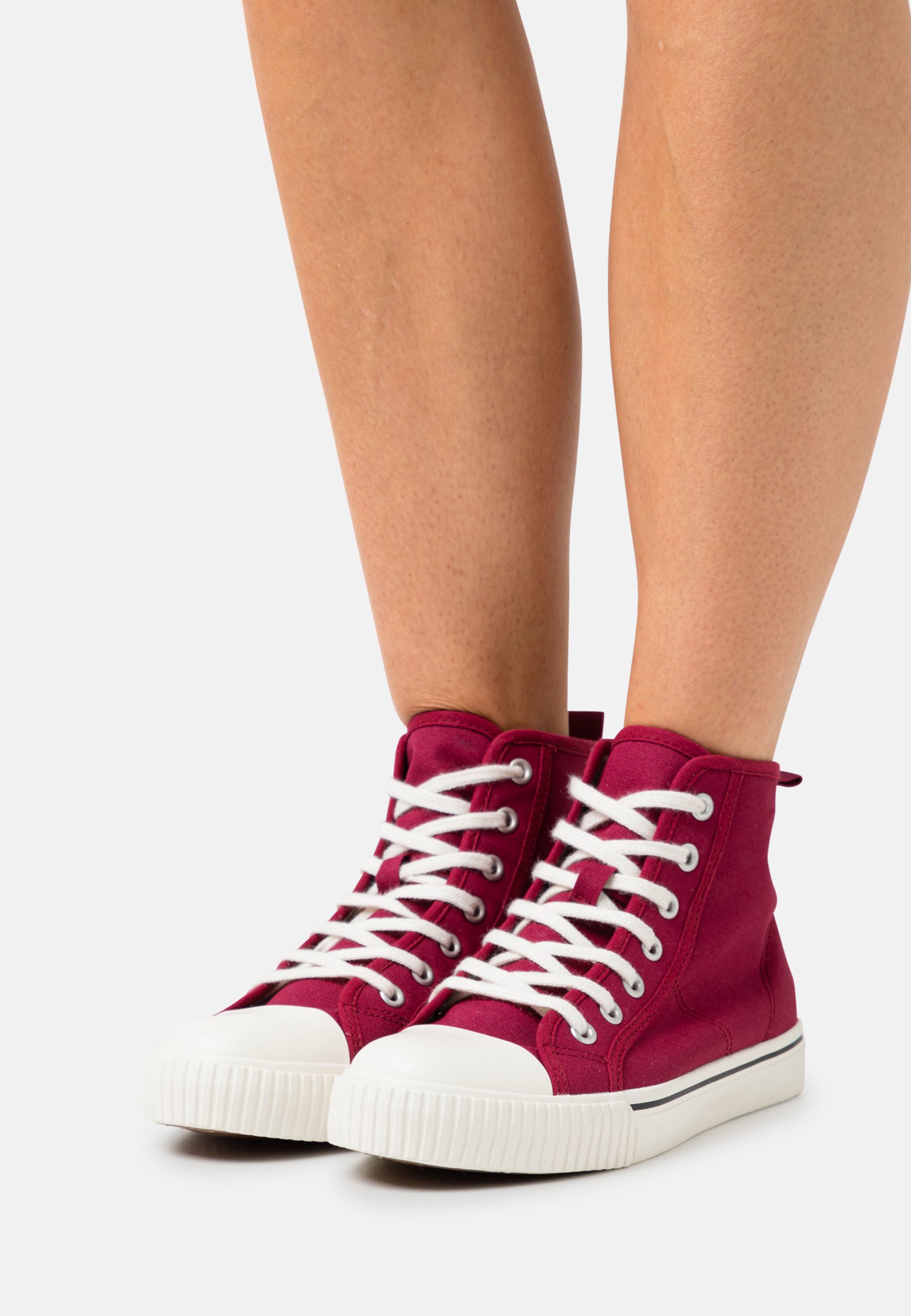 Anna Field Sneakers hoog - dark red/donkerrood - Zalando.be