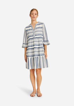 Shirt dress - mid blue print