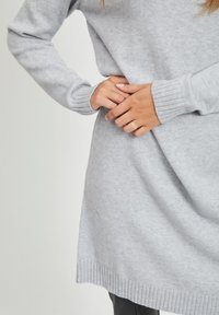 VILA VIRIL DRESS - Strikkjoler - light grey melange