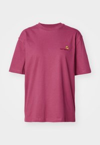AMERICAN SCRIPT - Osnovna majica kratkih rukava - dusty fuchsia