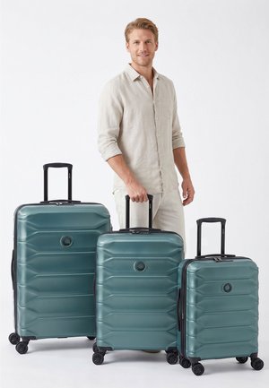 Delsey Paris, METEOR 4 ROLLEN KOFFERSET 3-TEILIG MIT DEHNFALTE UNISEX - Set de valises - petrol
