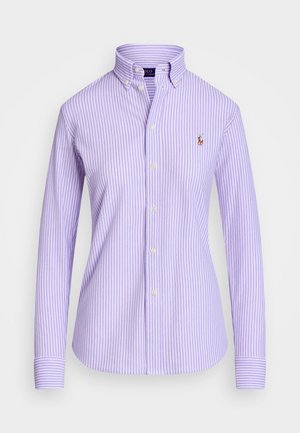 Polo Ralph Lauren LONG SLEEVE BUTTON FRONT - Bluza z gumbi - pure lilac/white