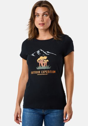 FOREST - Print T-shirt - black chantarelle