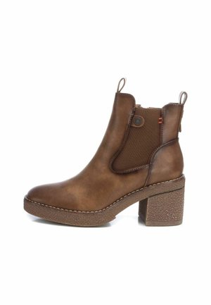 Stivaletti con plateau - taupe