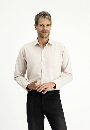 LONG SLEEVE REGULAR FIT PLAIN OXFORD  - Businesshemd - medium beige