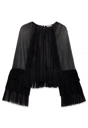 NA-KD FLOUNCE SLEEVE - Camicetta - black