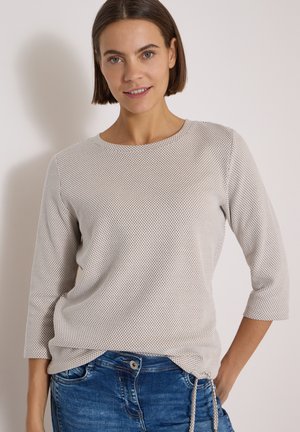 Cecil, 3/4-SLEEVE SHIRT WITH A ROUND NECK AND TEXTURED FABRIC - T-shirt à manches longues - natural taupe
