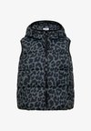 QUILTED WAISTCOAT WITH HOOD AND POCKETS - Veste sans manches - dried olive green