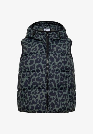 Cecil, Wide-leg velour pants in a casual fit - Bodywarmer - dried olive green