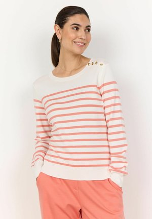 SC-DOLLIE STRIPE 783 - Stickad tröja - peach pink combi