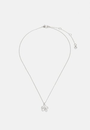 Necklace - clear/silver-coloured