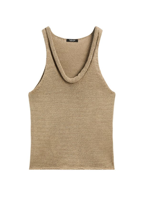 WITH NECK DETAIL - Top - BEIGE4