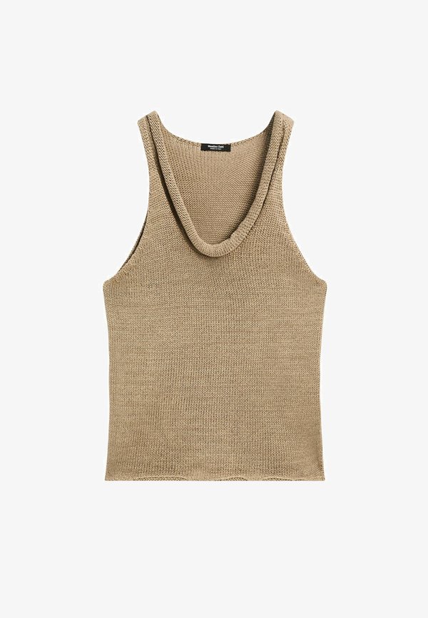 WITH NECK DETAIL - Top - BEIGE4