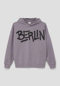 s.Oliver MIT SCHRIFTPRINT - Hoodie - grau