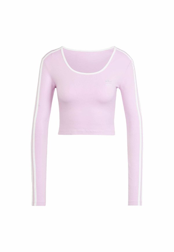 ADICOLOR 3-STRIPES LONG SLEEVE CROP LONG-SLEEVE - Long sleeved top - light orchid3