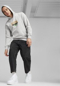 Puma TEAM - Felpa con cappuccio - light gray heather