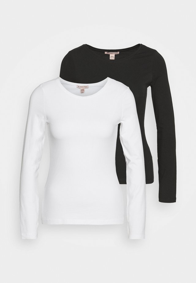 2 PACK - Maglietta a manica lunga - black/white