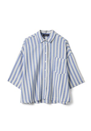 PIOMBO, SHIRT, RELAXED FIT - Hemdbluse - white light blue