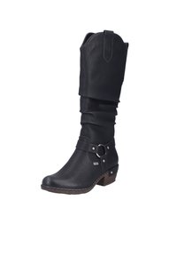 Rieker Bottes de cowboy / motard - nachtschwarz