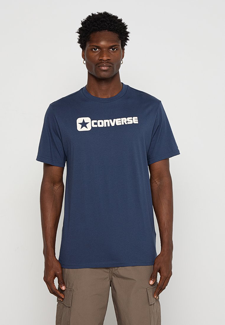 Converse T-shirt print donkerblauw