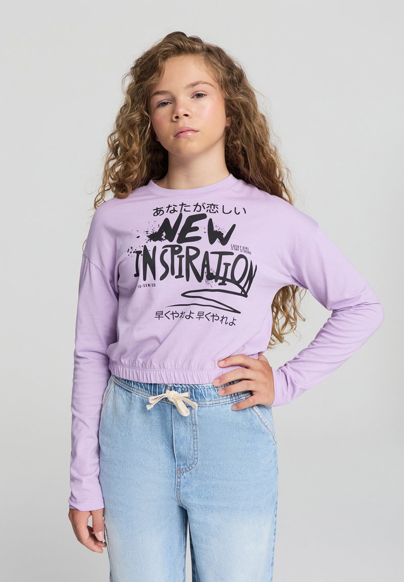 Terranova Maglietta a manica lunga lilla scuro/viola scuro