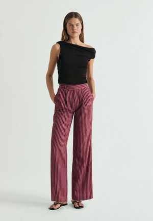 Scalpers, SCALPERS PINK STRIPES PANT - Pantalones - pink stripes