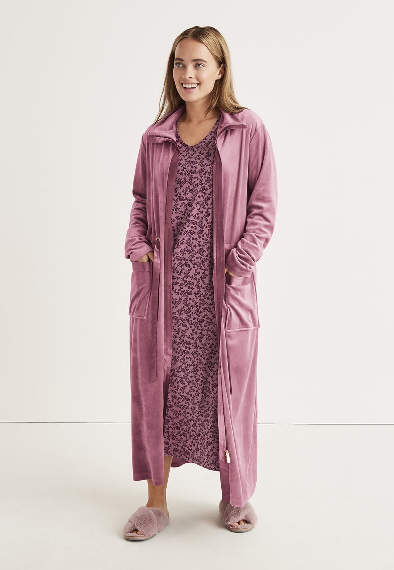 Cellbes of Sweden ROBE IN VELOUR Badekåber old rose/lys pink