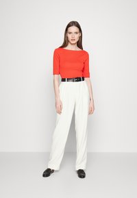 Lauren Ralph Lauren STRETCH COTTON BOATNECK TEE - T-shirt básica - hyannis port orange