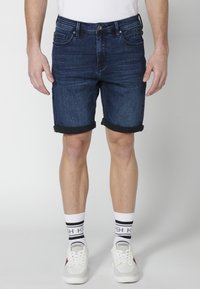 Koroshi STRECTH  STRECT - Kratke hlače od trapera - azul osc   dark blue