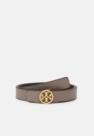 REVERSIBLE LOGO BELT - Cintura - grey heron/gold-coloured