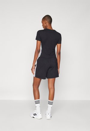 adidas Women's Essentials 3-Stripes Cotton Shorts Black/White — foto 3