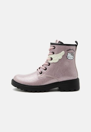 Geox, SANRIO HELLO KITTY CASEY GIRL - Bottines à lacets - pink/black