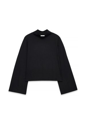 NA-KD, FUNNEL NECK HEAVY - Top s dlhým rukávom - black