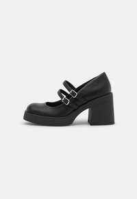 MONROE - Scarpe con plateau - black smooth