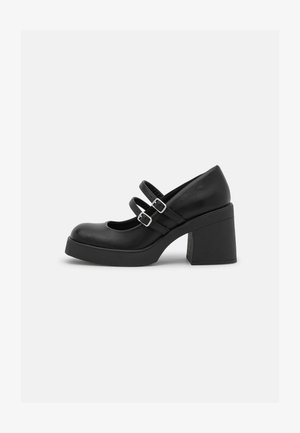 MONROE - Platform heels - black smooth