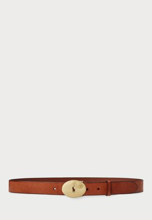 Polo Ralph Lauren POLO ID OVAL-BUCKLE VACHETTA BELT
 - Alkalmi öv - cuoio