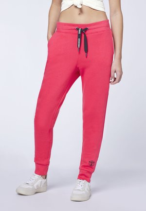 MIT LOGO-BAND UND LABELPRINT - Jogginghose - raspberry