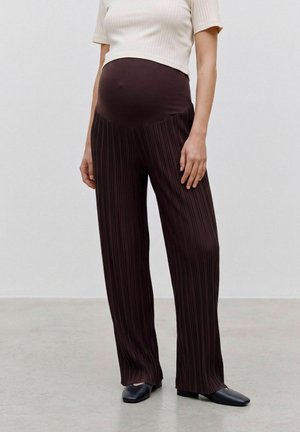 MAMALICIOUS TROUSERS REGULAR FIT HIGH WAIST TROUSERS - Pantalon classique - chocolate torte